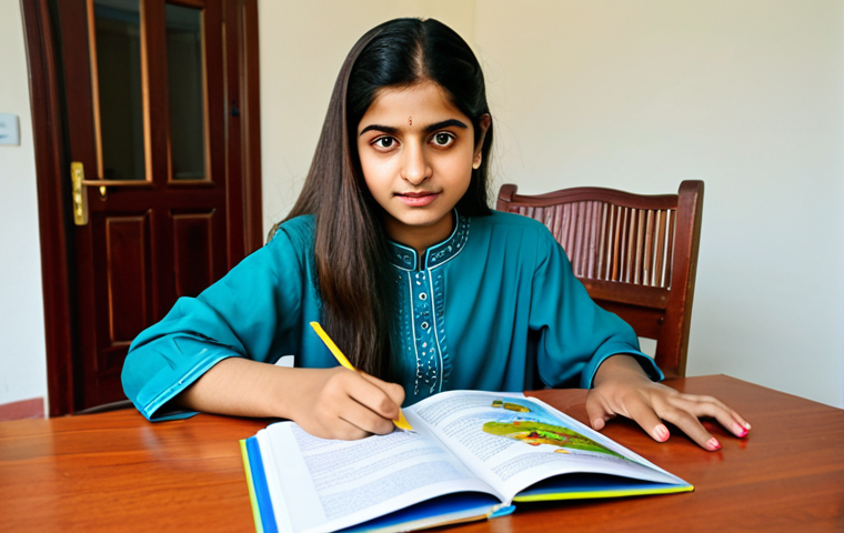 유아교육지도사 자격증 시험 접수 방법 - **Prompt:** A determined and hopeful young Pakistani woman, in her mid-20s, with a gentle and intell...