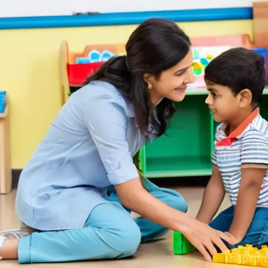 유아교육지도사 실기시험 중 발생할 수 있는 문제 해결법 - **Prompt 1: Empathetic Teacher Observing Child's Non-Verbal Cues**
"A kind, ethnically diverse f...