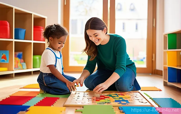 유아교육지도사 자격증 취득 이후 진로 선택 - **Prompt for a Vibrant Preschool Classroom:**
"A cheerful and brightly lit preschool classroom b...
