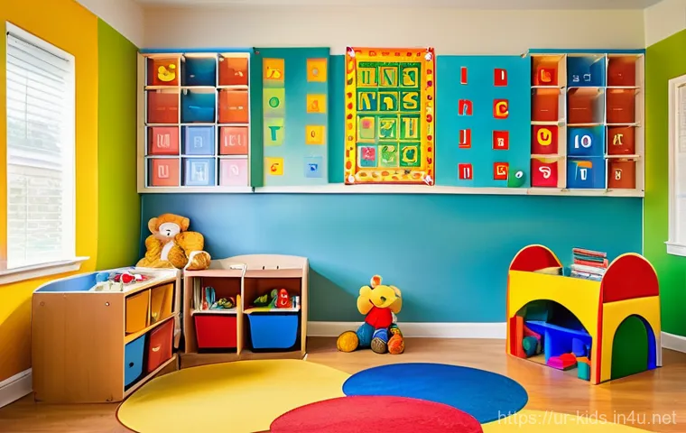 유아교육지도사 자격증 취득 후 첫 강의 준비법 - **Prompt:** A vibrant and inviting preschool classroom designed as a "children's paradise." The room...