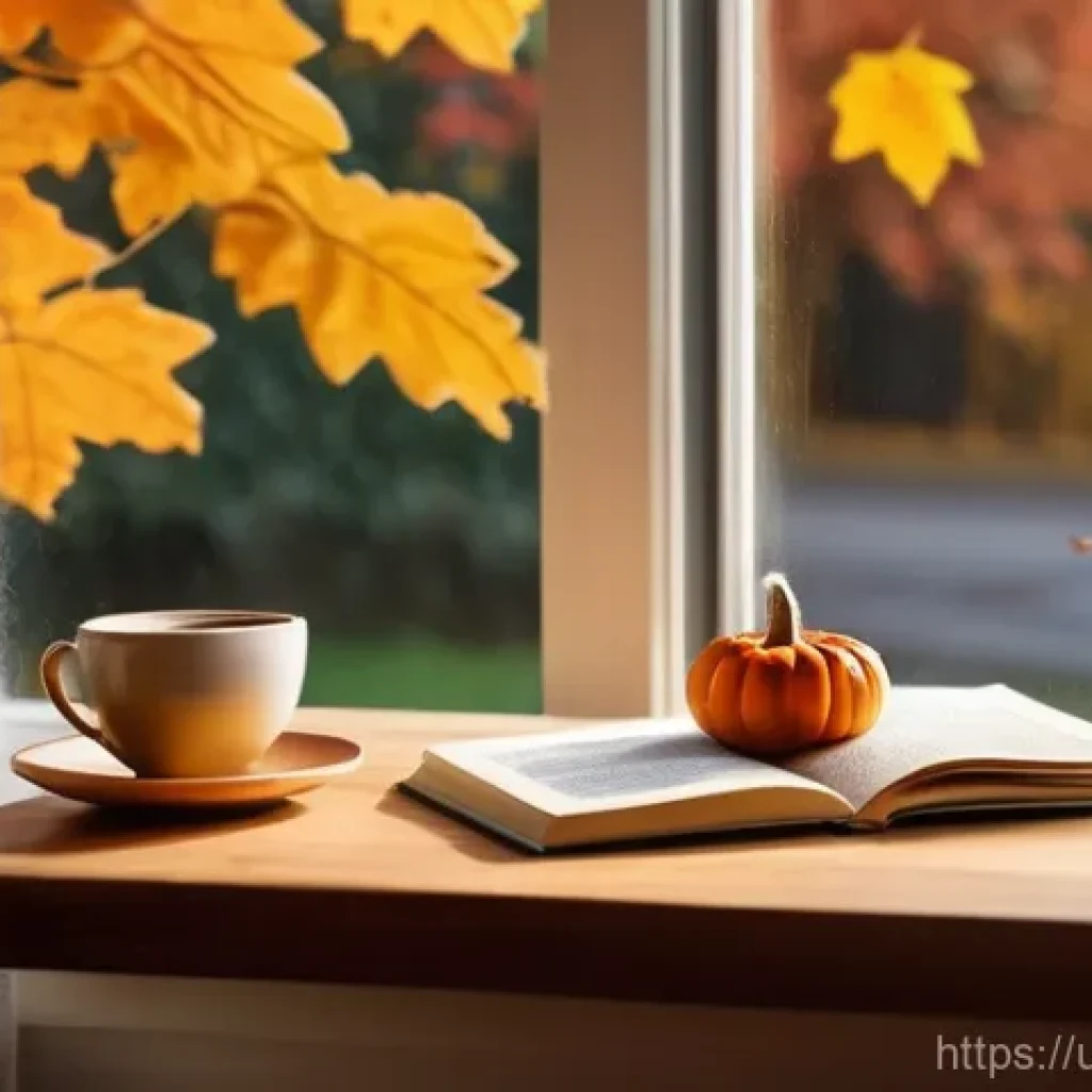 유아교육지도사로서의 교육 봉사 활동 - **Prompt 1: Cozy Autumn Cafe Scene**
    "A warmly lit, cozy cafe interior during autumn. Sunlight s...