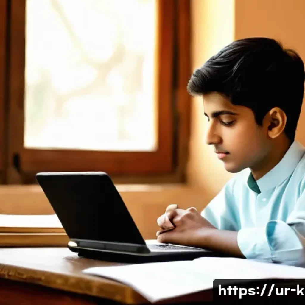유아교육지도사 자격증 시험 응시료와 절약법 - A detailed scene of a young South Asian student in traditional Pakistani attire sitting at a wooden ...