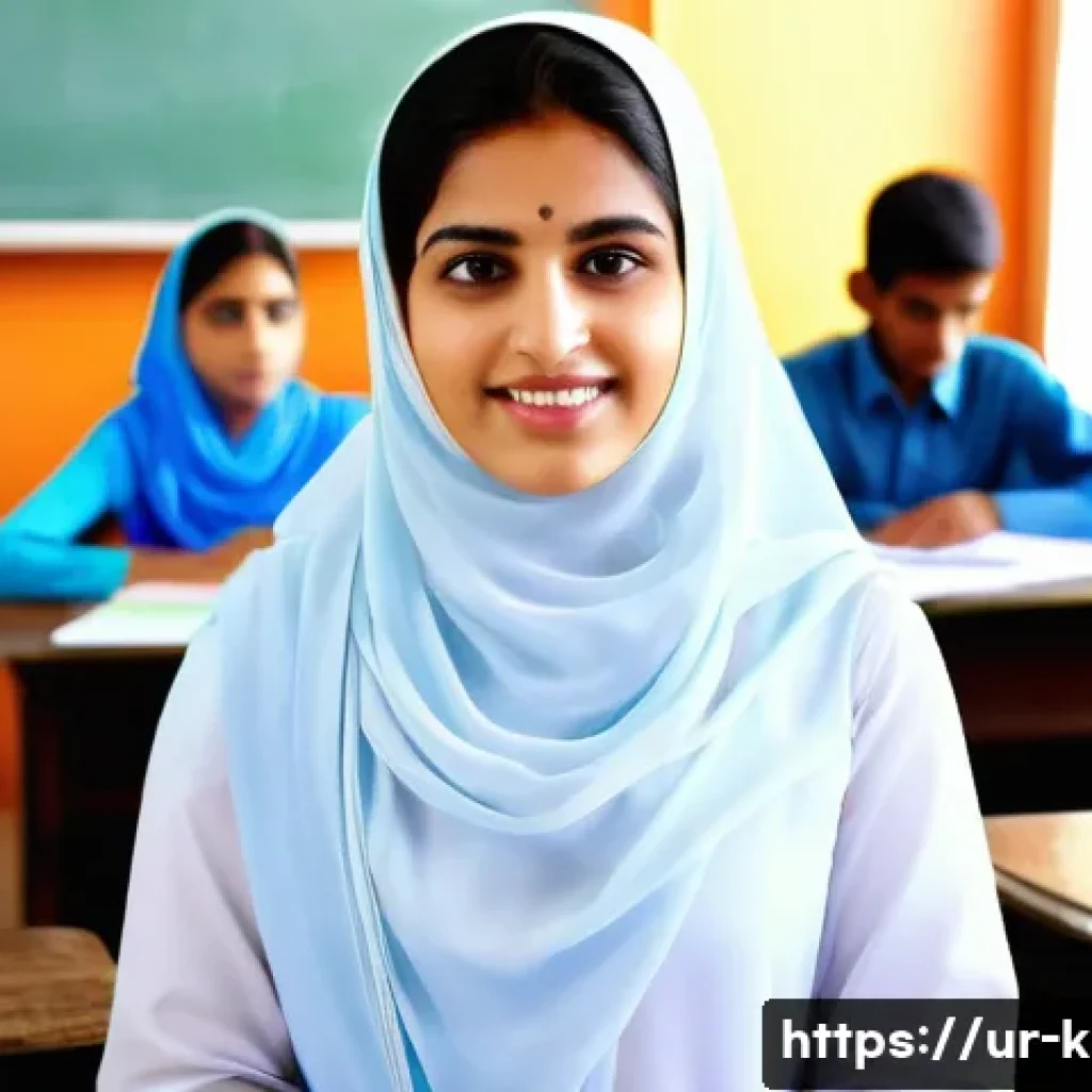 유아교육지도사 자격증 취득 시기 추천 - A vibrant classroom scene in a modern Pakistani school, featuring diverse teenage students attentive...