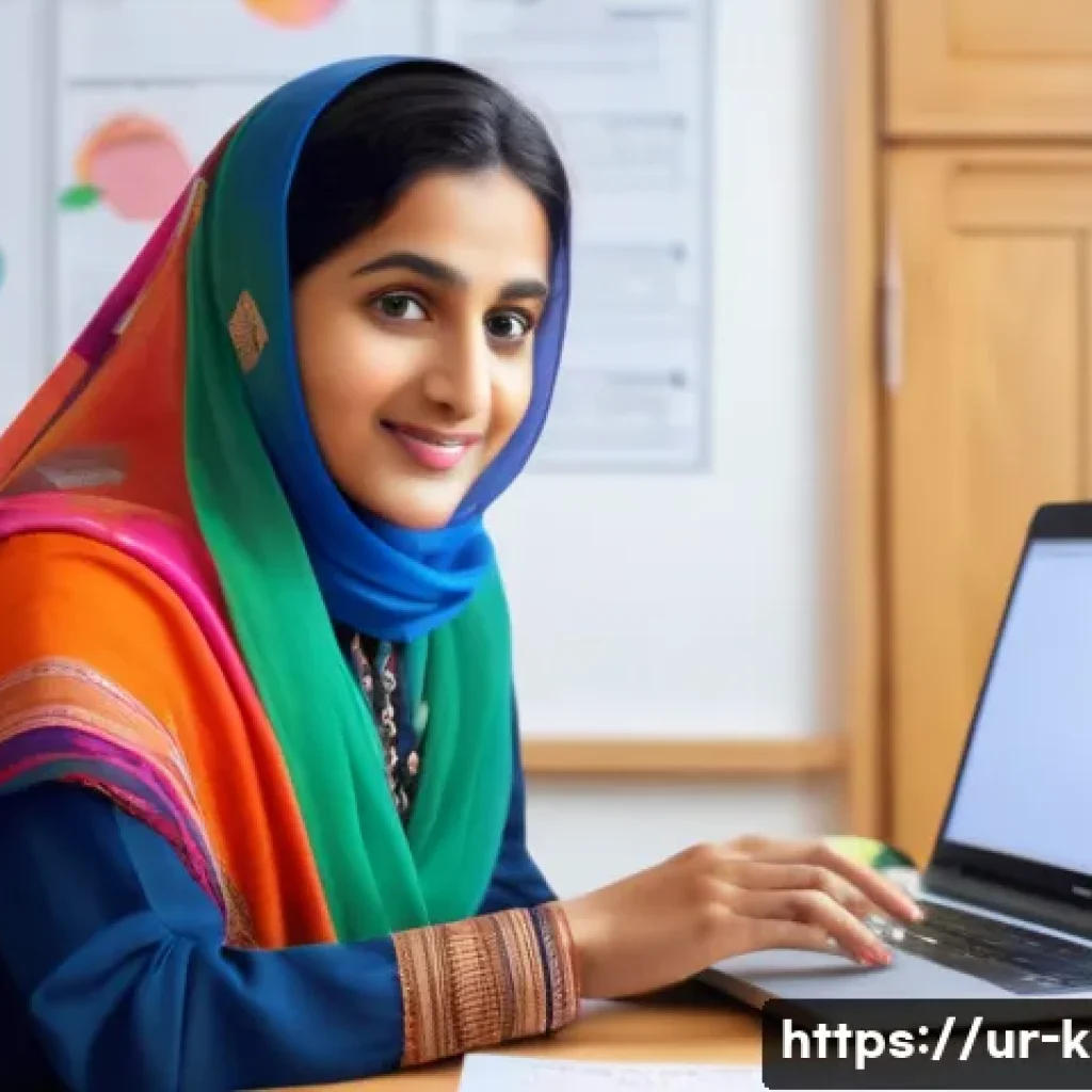 유아교육지도사로서의 자격증 추가 취득 전략 - A professional female educator of South Asian descent, dressed in modest traditional attire with a c...