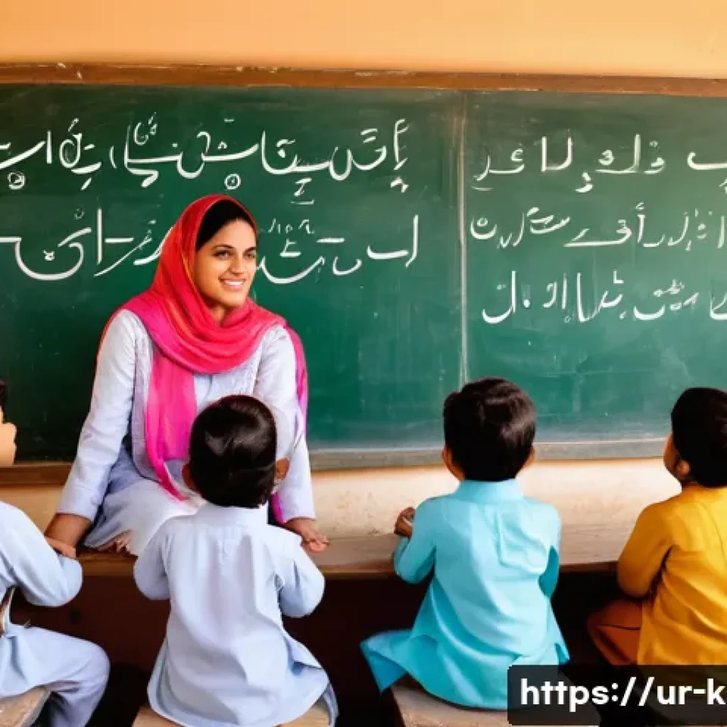 유아교육지도사 자격증 시험 응시 조건 정리 - A professional classroom scene in a modern nursery school in Pakistan, showing a female teacher wear...