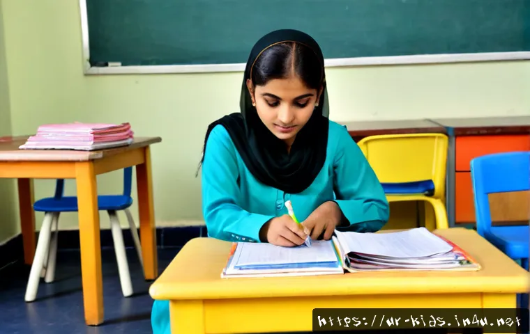 유아교육지도사 실기시험 준비 중 자주 실수하는 점 - Photorealistic practical exam preparation scene in a Pakistani early childhood education training cl...